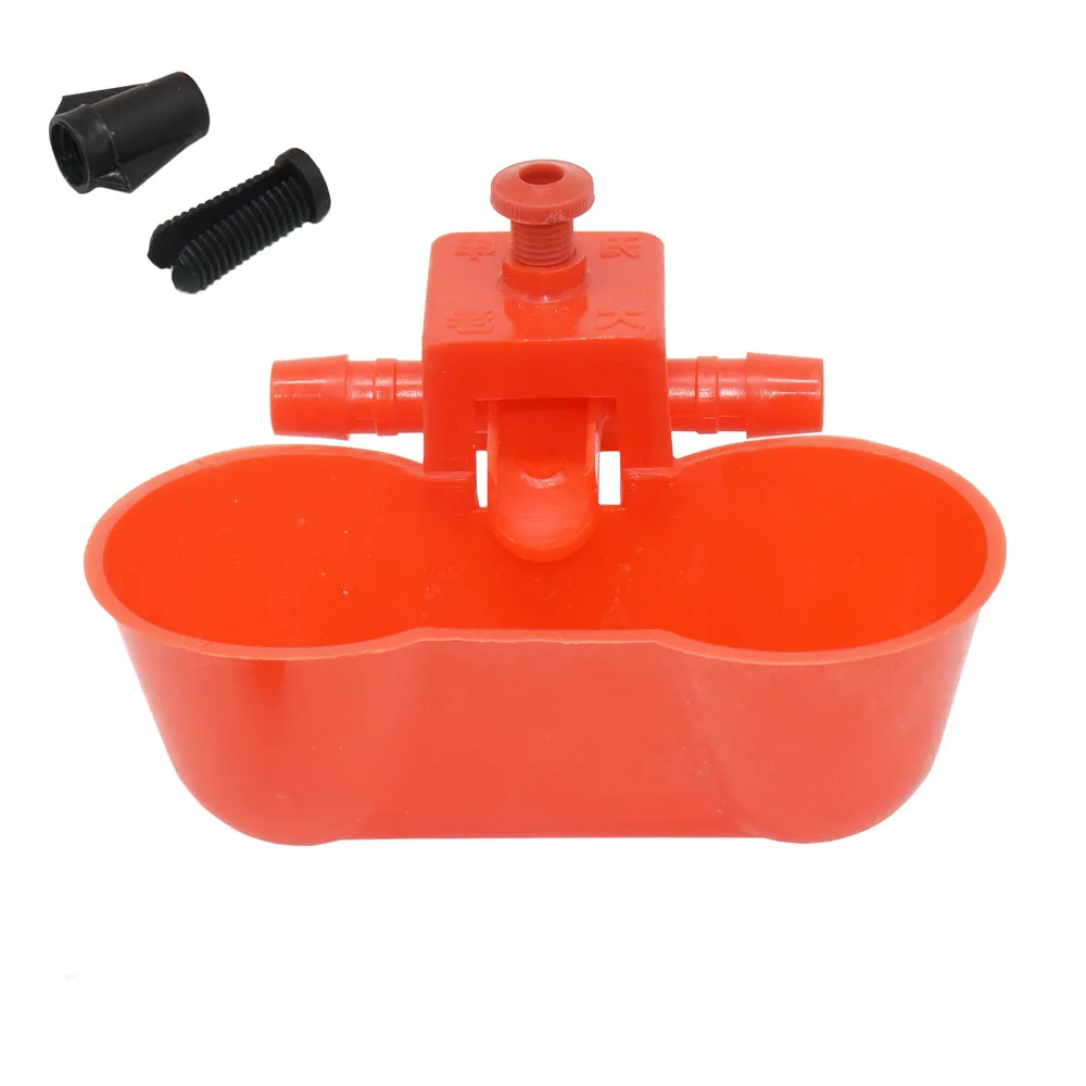 1 Sets Red Quail Drinking Waterer Dual Cups Bird Siamese Water Bowl Birds Feeding Tools The New Water Bowls