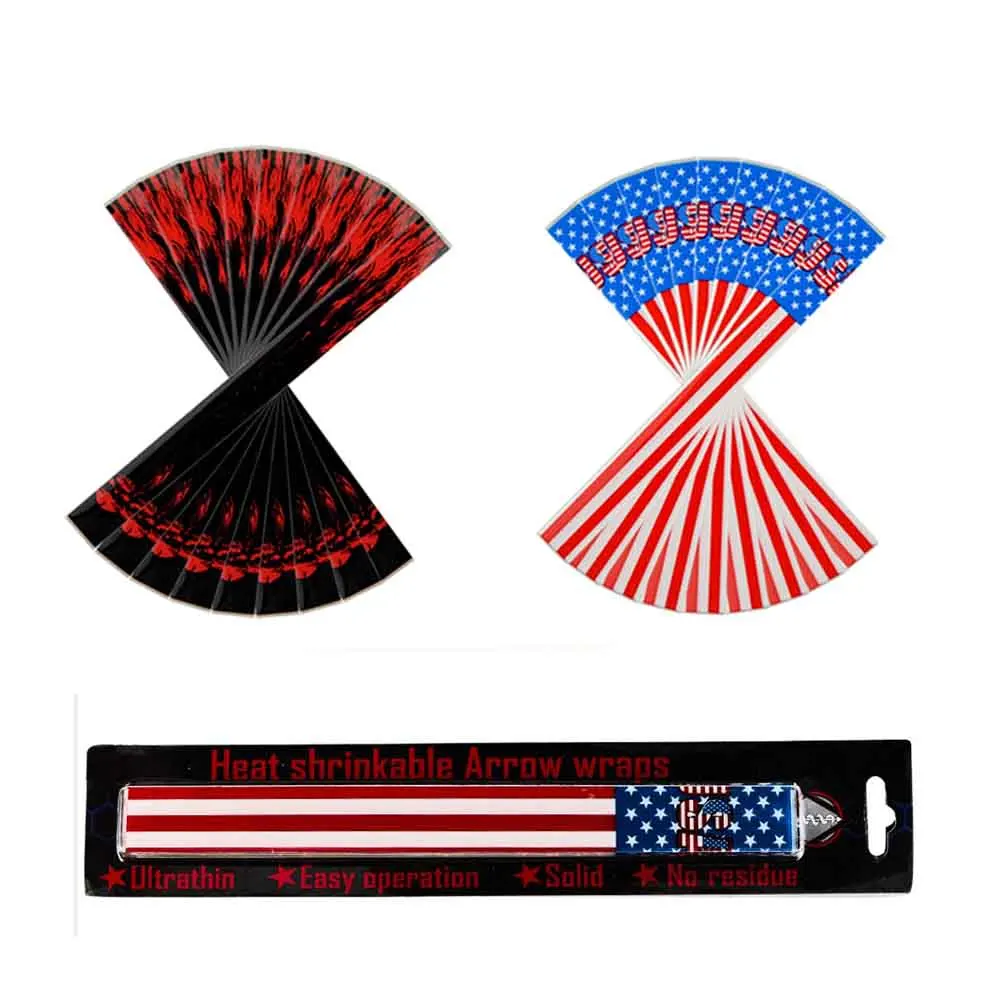 

15 шт./коробка наклейка со стрелкой термоусадочная стрела вал Обертывания DIY аксессуары для стрел универсальный для дерева бамбук фигберглас углеродная стрела