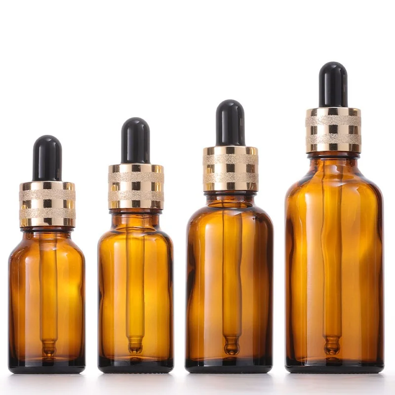 

Empty 5ml~100ml Essential Oil Dropper Bottle Round Aromatherapy Drop Pipette Bottle Refillable Amber Glass Dropper Bottle 15pcs