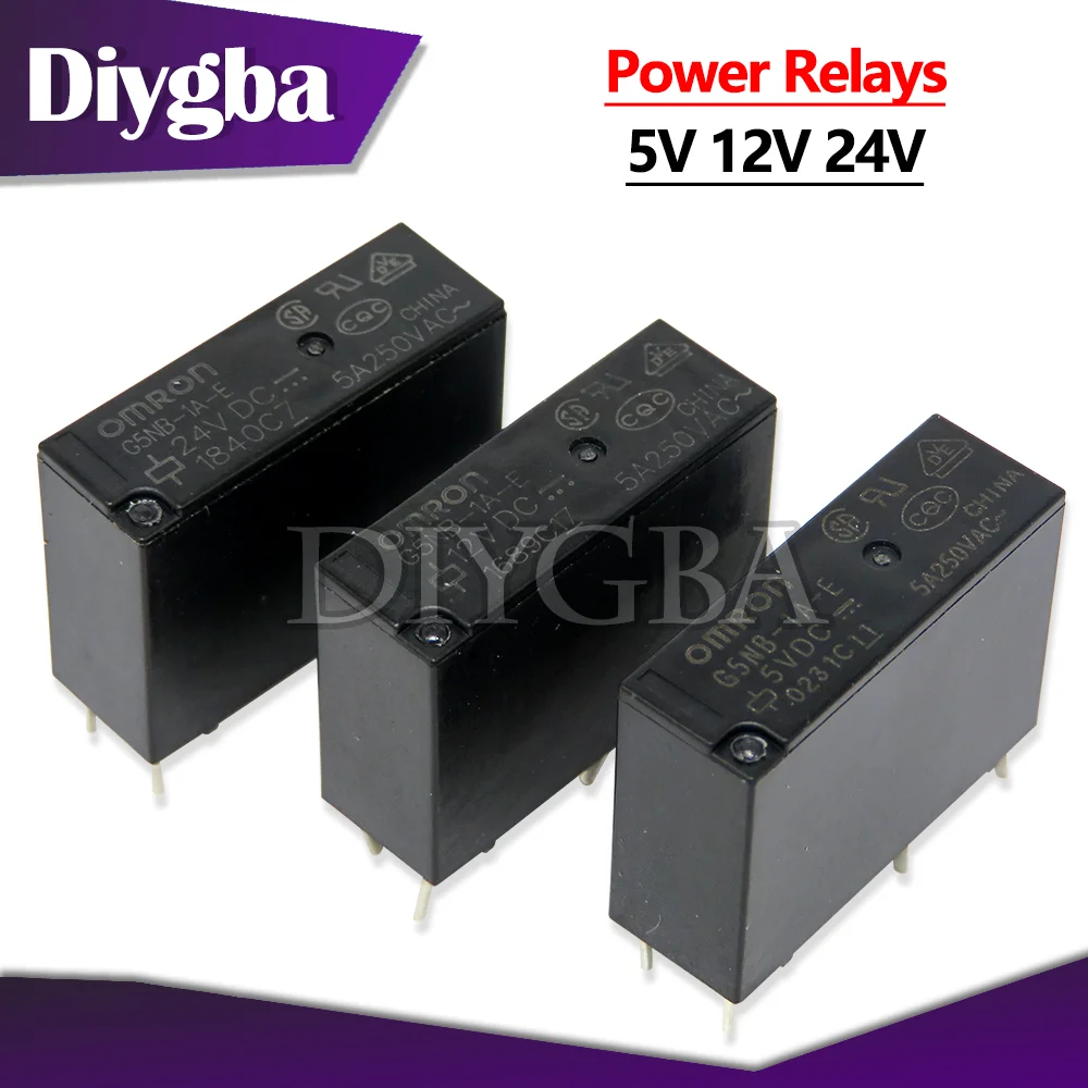 5PCS 5V 12V 24V Power Relays G5NB-1A-E- 5VDC 12VDC 24VDC 5A 250VAC 4PIN