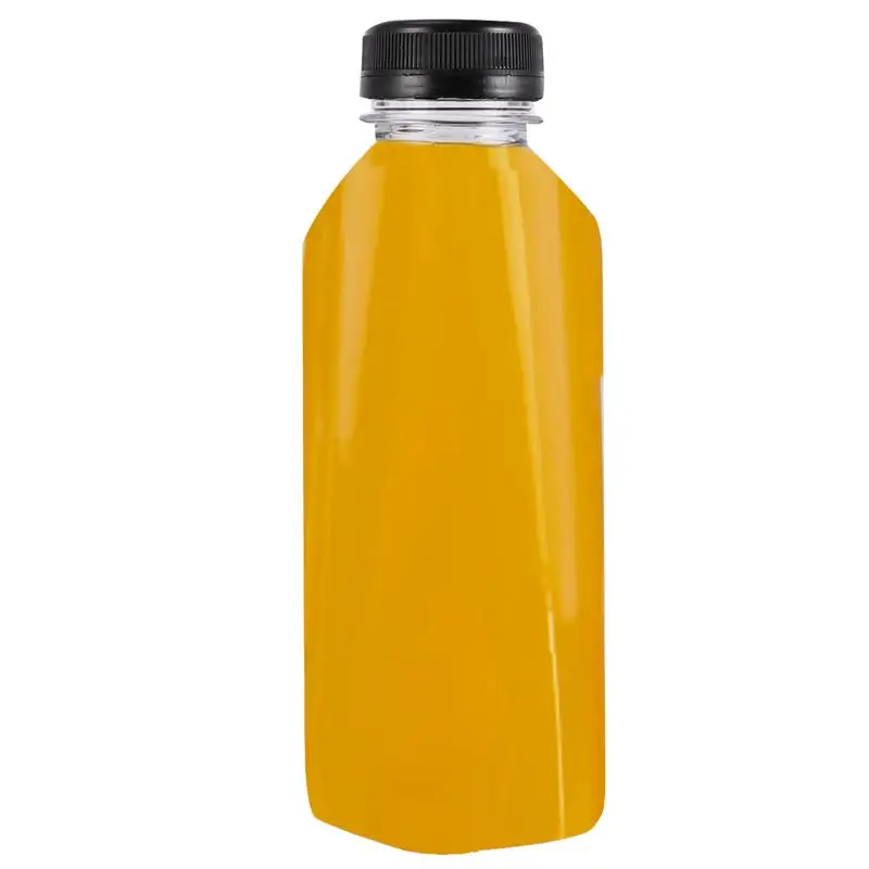 Contenedores de almacenamiento vacíos transparentes, botellas PET desechables con tapas para bebidas, botellas de jugo, 10 Uds., 400ml