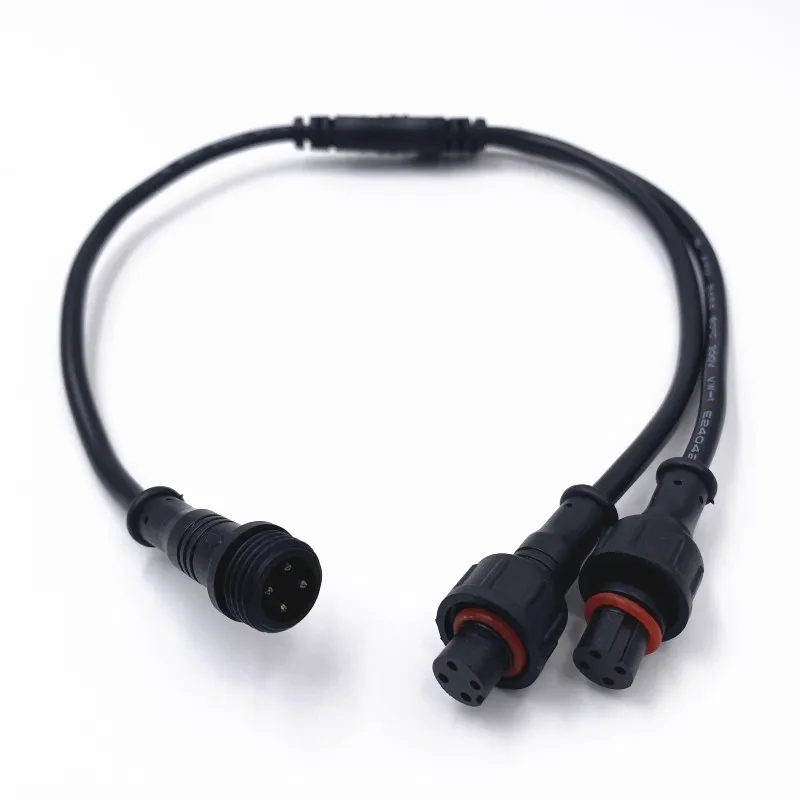 1Pcs M12 2 3 4 5 Pin Waterproof 1 Male to 2 Female / 3Female Y Splitter Cable Adapter Plug IP65 for LED Strips Light Connector