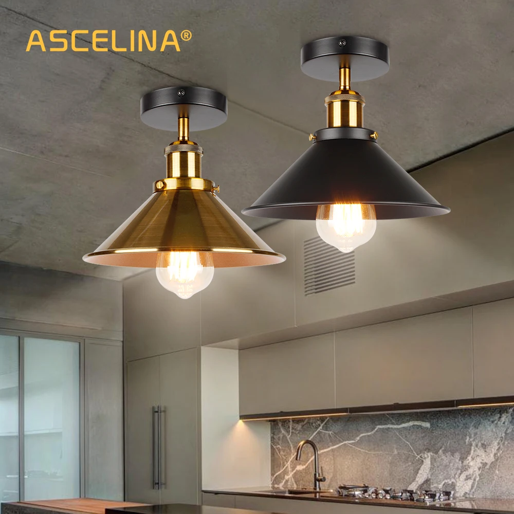 

ASCELINA LED Industrial Ceiling Lamp Vintage Chandelier Retro Attic Interior Lighting American Country Restaurant Bedroom Lights