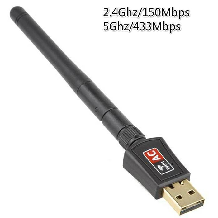 802.11b/g/n/ac banda dupla 600mbps rtl8811cu adaptador wi-fi sem fio usb dongle com 2.4g & 5.8g antena wi-fi externa para android