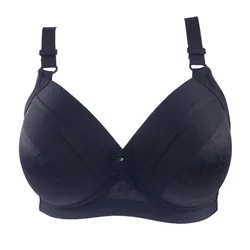 Good black BraS for Women Polyester Cotton Comfortable Breathable Underwear Big Bust 75 80 85 90 95 100 D B C Cup bralette C05