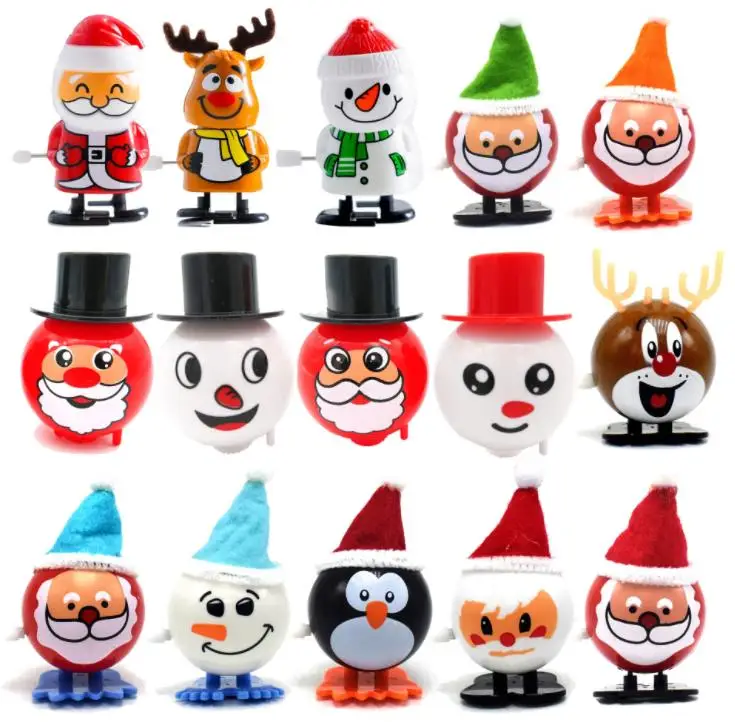 Wind-up winding walking Santa Claus Elk Penguin Snowman clockwork toy Christmas gift SN1542