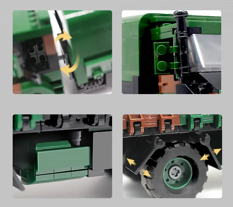 Deutschland Moderner Militär-Benz Unimog LKW ORV Batisbricks Baustein-Set LKW 2t GL Fahrzeug Modellbausatz Spielzeug für Geschenke – Detail 2