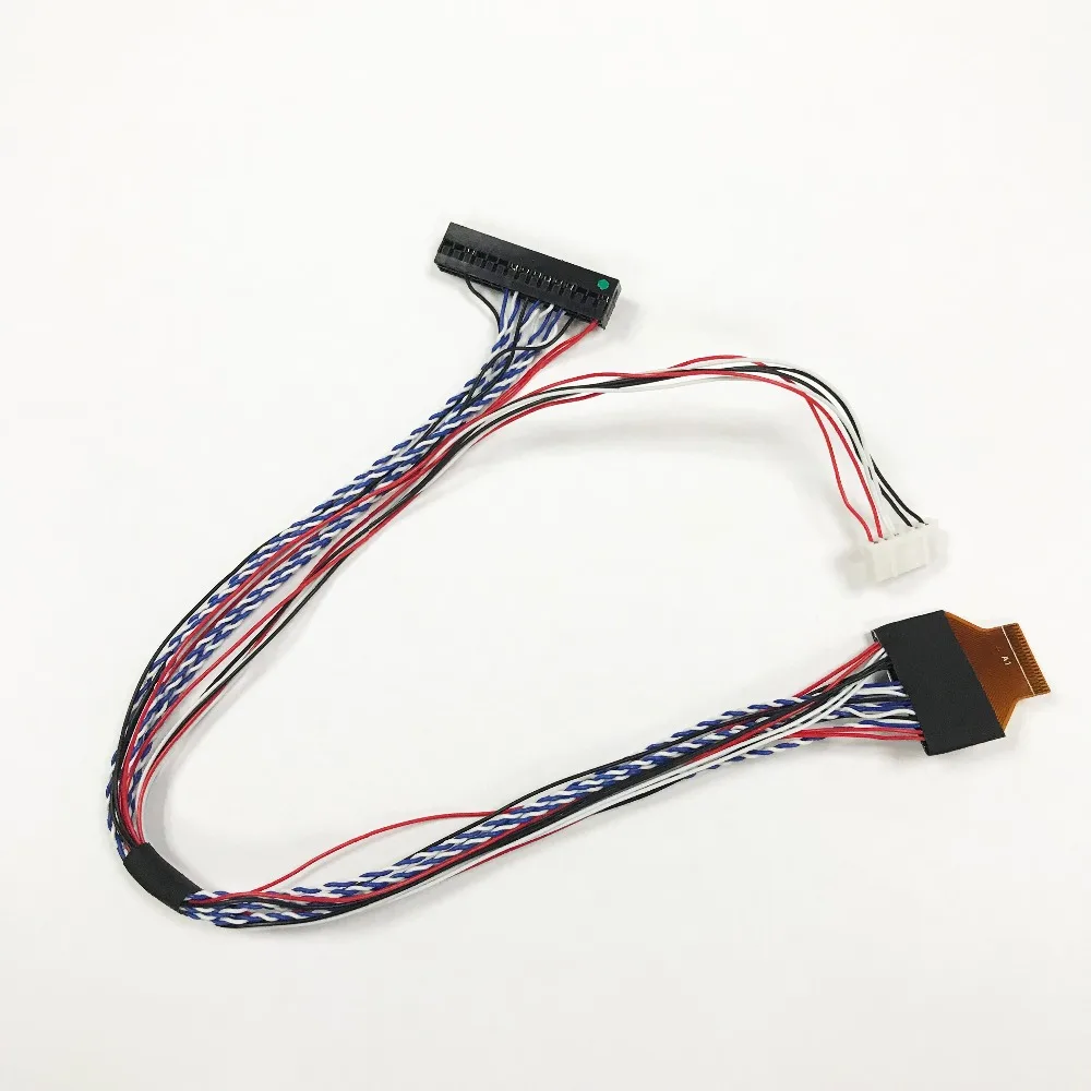 Cabo gêmeo lvds 0.3mm fpc, cabo 39pin lvds (1 canais, 8-bit), conector de 39 pinos