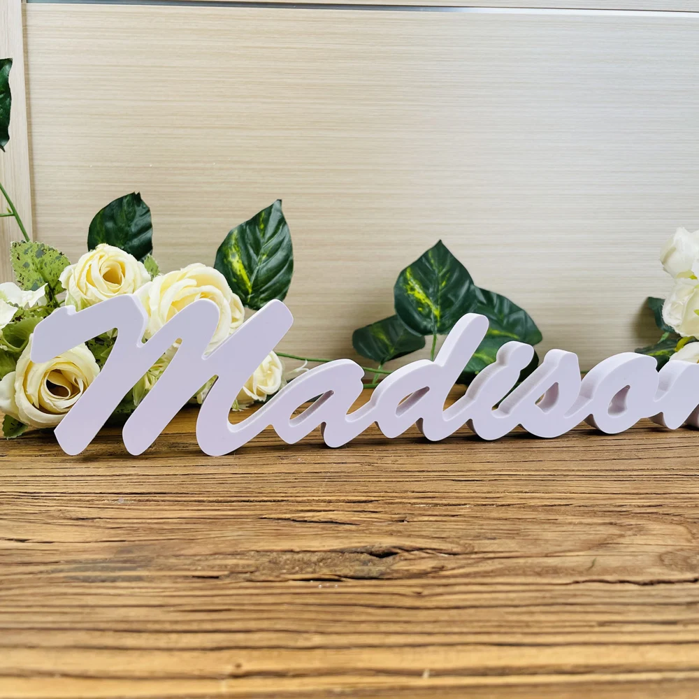 Customization Wood Standing Letters Sign Decorations Personalised Mariage Birthday Party Decorations Children\'s Name Wall Letter