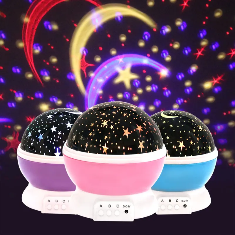 

USB novelty LED night light projector battery night light night light toy romantic starry sky creative birthday children's toy