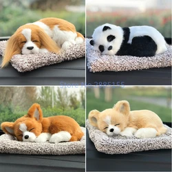 Car Interior Decoration Stuffed Toys Lovely Simulation Animal Doll Plush Sleeping Dogs/Cat Toy Birthday Gift For Children
