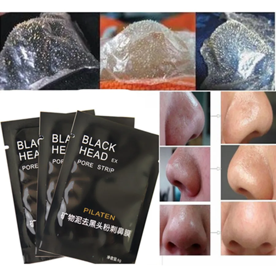 Korea Face Facial Care Pig Nose Herbal Black Head Pore Acne Remove Remover Treatment Mask Face Pore Strip Mask Tool