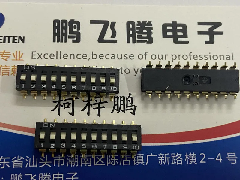 1 pz giappone A6S-0104 dial code switch 10-bit patch 2.54mm tipo di chiave quadrante piatto codifica 10P