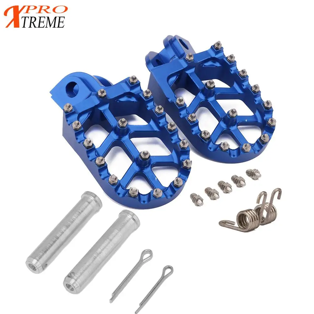 Aluminum Motorcycle FootRest Footpegs Pedals For HUSQVARNA TC65 TC85 TC125 FC250 FC350 FC450 ENDURO FS450