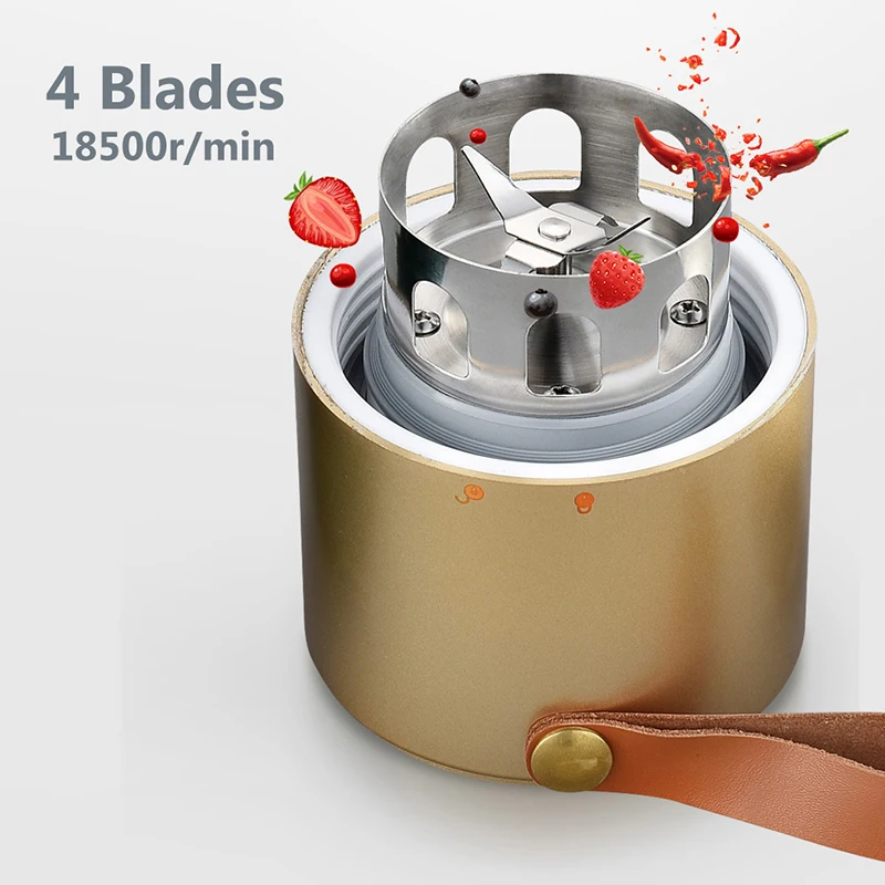 Máquina multifuncional de leche de soja, batidora de zumo de 350ML, filtro libre de aislamiento al vacío, carga magnética USB