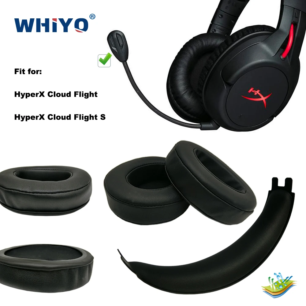 Ersatz Ohrpolster für HyperX Wolke Flug Flug S Kopfhörer Stirnband Ohrenschützer Hülse Headset