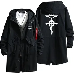 New Metal Coat Edward Elric Hoodie Trench Men Women Fashion Fall Winter Zipper Alchemist Jacket