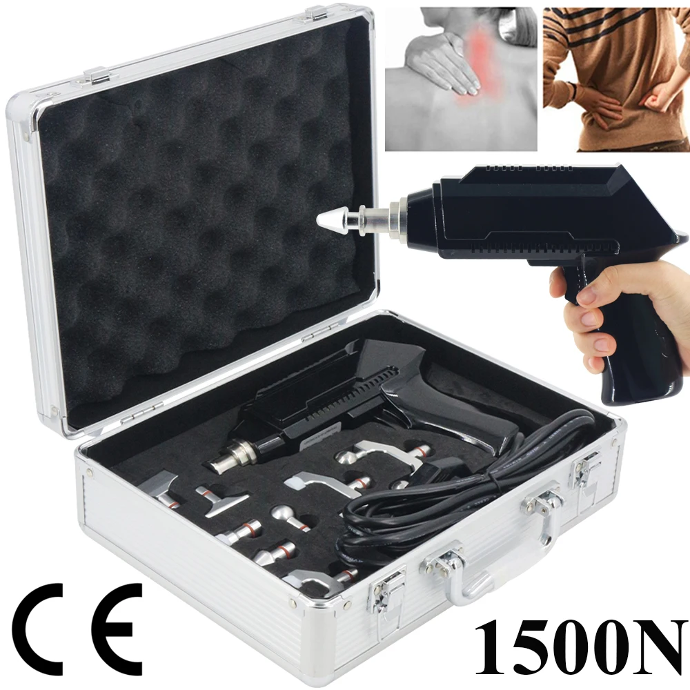 

1500N Electric Chiropractic Massage Gun Chiropractic Adjusting Tool 8Heads For Spine Correction Strength Adjustable Massager New