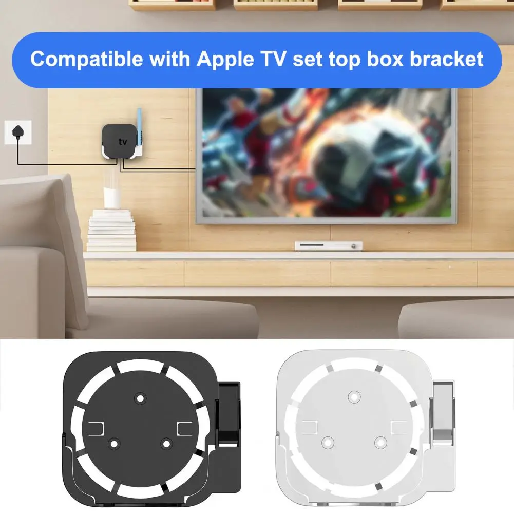 Set Top Box Holder Universal Wall Mount Media Stand Cradle for Apple TV 4K/HD compatible/2nd 3rd 4th 5th 6th Gen