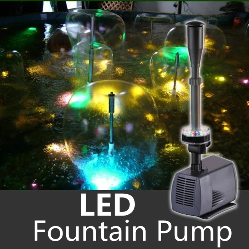 

LED Color Changing Submersible Aquarium Water Pump Fountain Pump Fountain Maker For Fish Pond Garden Pool Decoration