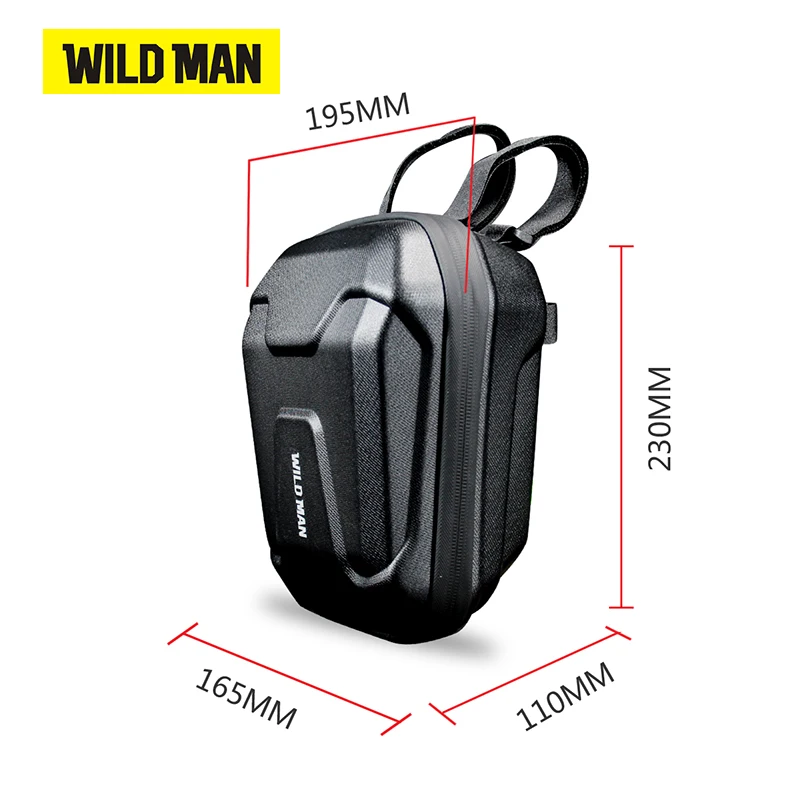 WILD MAN TS9 Front Bags MTB Bicycle Bag EVA Hard Shell Handbag Large Capacity Storage Bag E-bike Bag Accessories