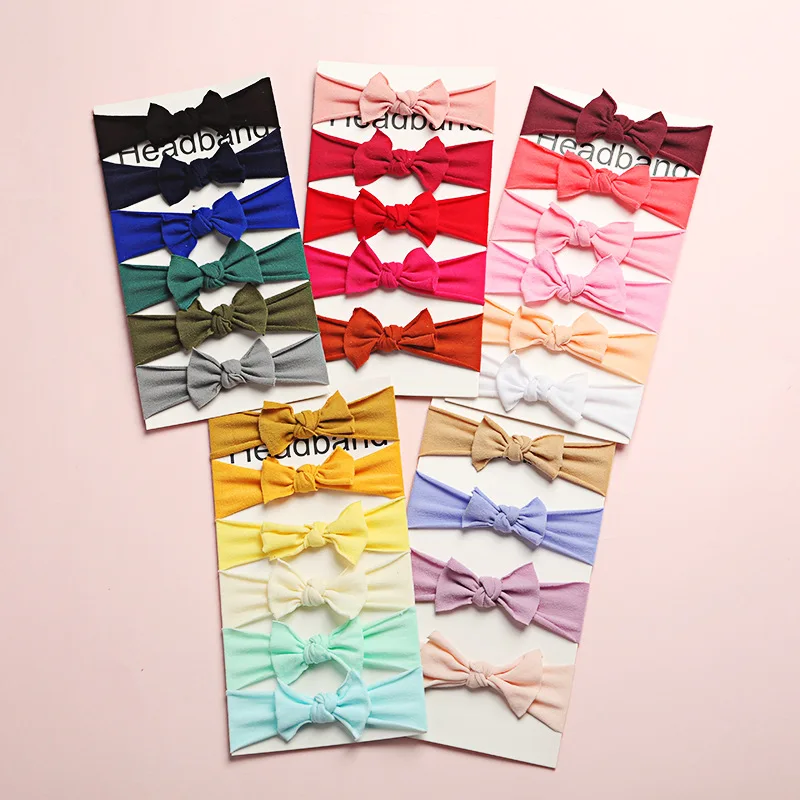 

27pc/lot New Baby Bow Nylon Headband Newborn Super Soft Nylon Bow Turban Headbands,Children Girls Headwrap DIY Hair Accessories