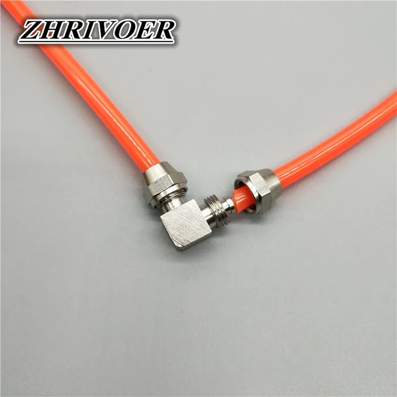 1Pcs PV-4 6 8 10 12 14 16mm Copper Nickel-plated Quick To Twist Right Angle PV Pneumaticl Pipe fittings elbow Double Connection