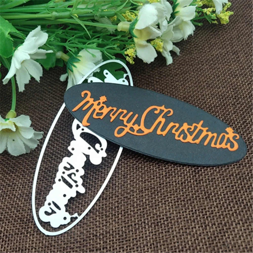 Merry Christmas Metal Cutting die keychain shaker Heart Paper Key Chain Scrapbook Paper Craft Card Punch Art Knife Cutter