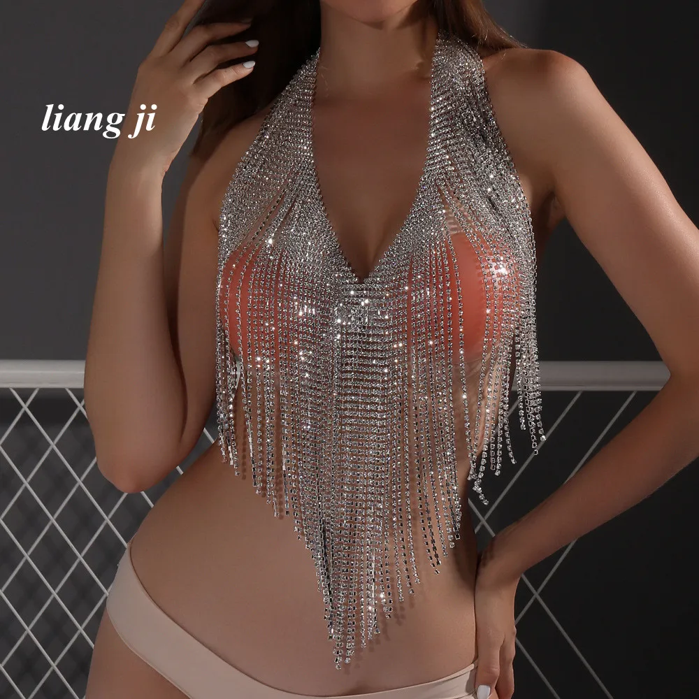 Chest Chain Sexy Body Chain Bikini Bra Chain Crystal Tassels Waist Chain портупея Bijoux De Corps Body Jewelry Arnes Para Mujer