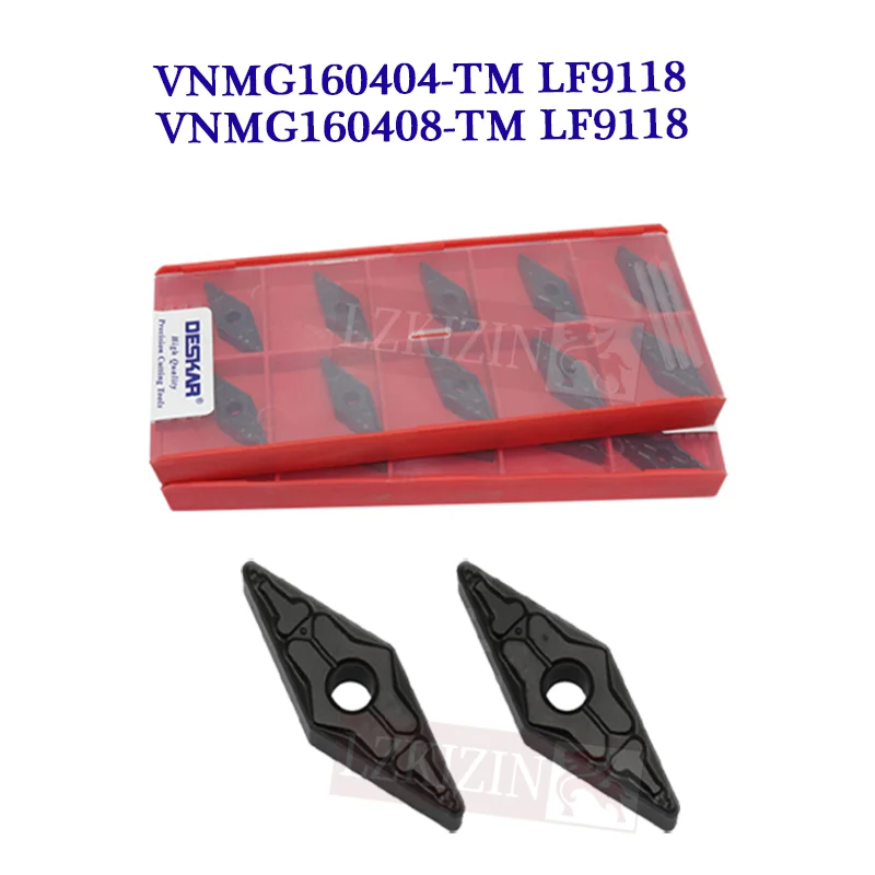 10 шт. VNMG160404 VNMG160408 TM LF9018 LF9118 100% оригинальная твердосплавная вставка для настольного компьютера режущий инструмент токарный станок с ЧПУ Токарный Инструмент для стали
