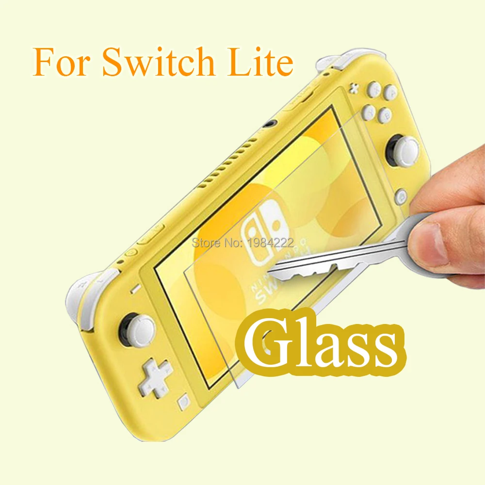 10 Uds templado para Nintendo Switch Lite NX vidrio Ultra claro HD película protectora de pantalla Protector de superficie cubierta protectora de consola piel