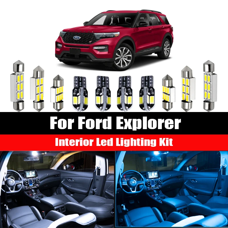 For Ford Explorer 1991-2020 Canbus LED Interior Dome Trunk Light Bulbs Kit Vehicle Car Lighting Accessories Reading Ceiling Lamp