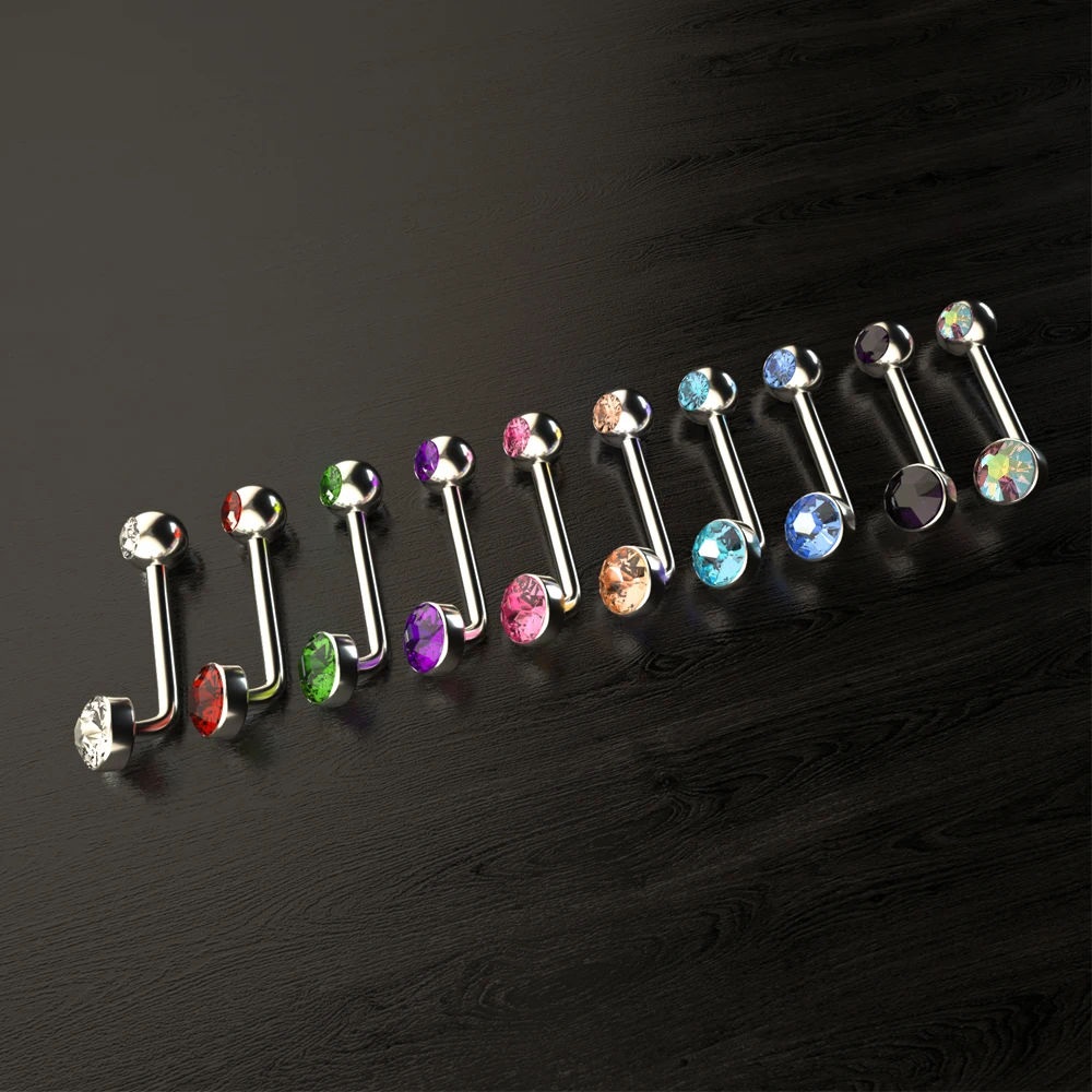 1PC G23 Titanium Crystal Gem C - Christina Jewelry & Watches Marguerite Ørestik Forgyldt Sølv 评论和价格