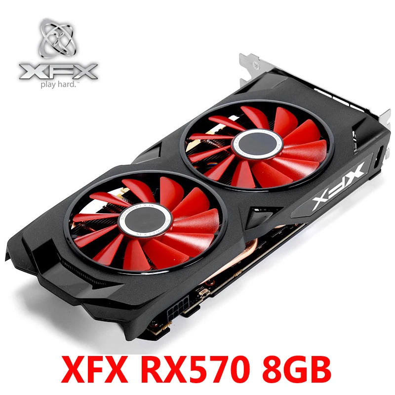 Imagem -04 - Xfx-placas Gráficas Originais para Amd rx 500 Série de Placas de Vídeo Vga Rx570 Hdmi Dvi 256bit Gddr5 rx 570 8gb