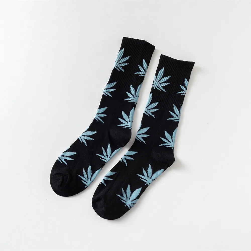 38 Cool 37-46 Unisex Heren Grappige Skateboard Sokken Hennep Meias Lange Happy Maple Leaf sokken Katoen Wiet Gras Wit Zwart Socken