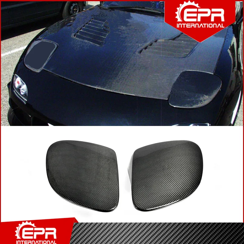 

For RX7 FD3S Carbon Fiber OEM Headlight Covers Trim (2pcs) RX7 Racing Part Body Kit FD3S Carbon Lamp Cap