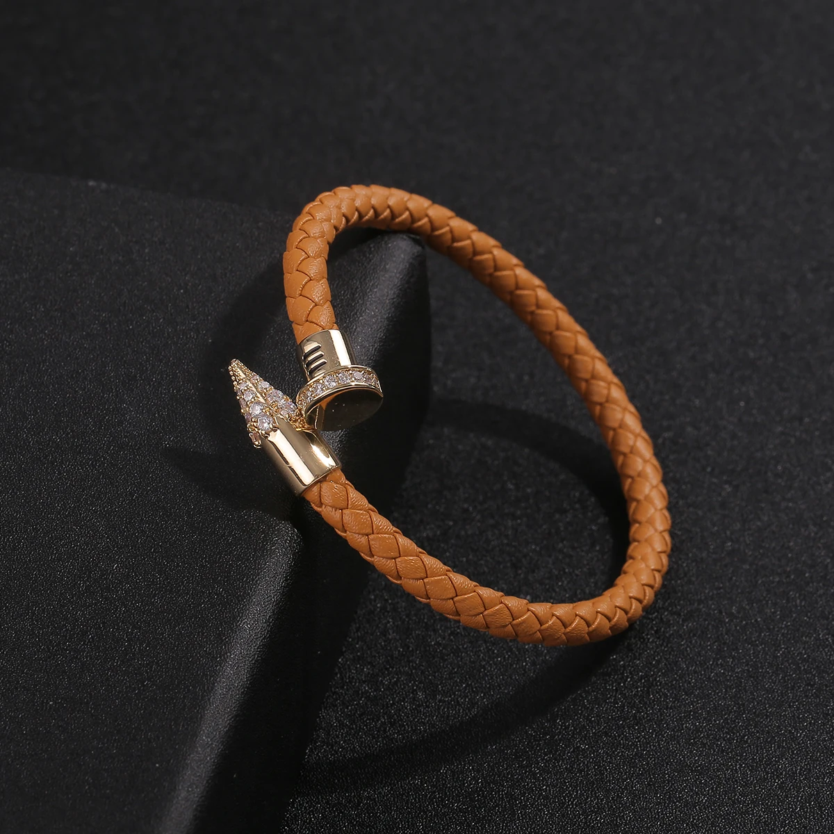 2021 Fashion Women Nail Bracelet Bangle Simple Colorful Leisure Versatile Bracelet Leather Rope Weaving Accessories