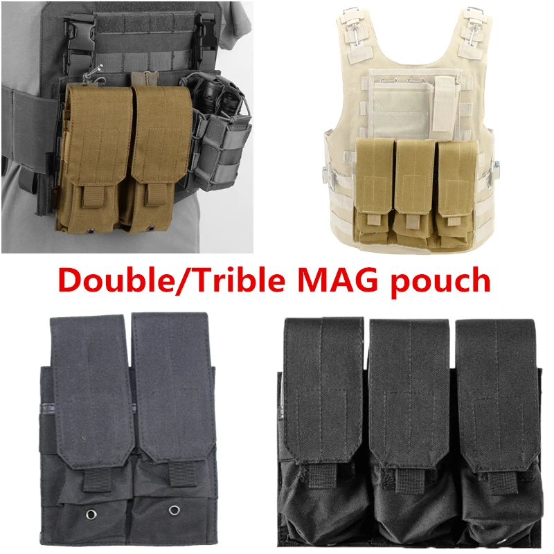 

Tactical Molle Rifle Magazine Pouch Airsoft Paintball Drop Pouch Shooting Dump Mag Bag Charger Holder for AK47 AR15 M4 5.56mm