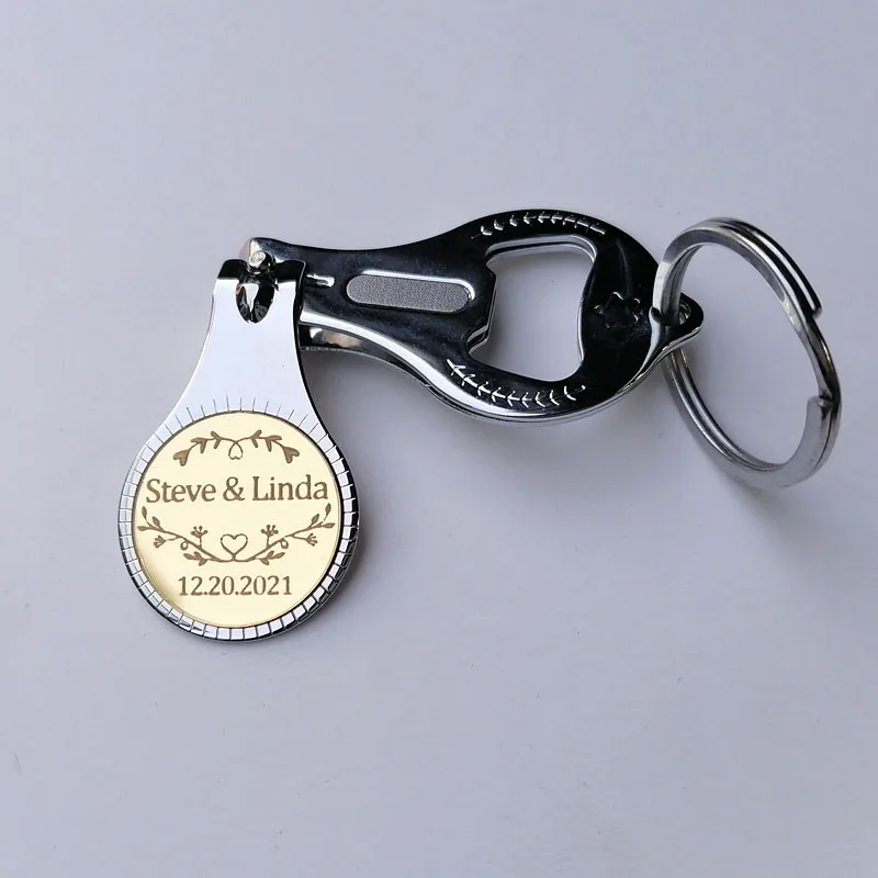 Free Customized Beer Opener, Key Chain Ring Logo, Nail Clipper, Restaurant Promotion, Giveaway Gifts for Wedding Party Event