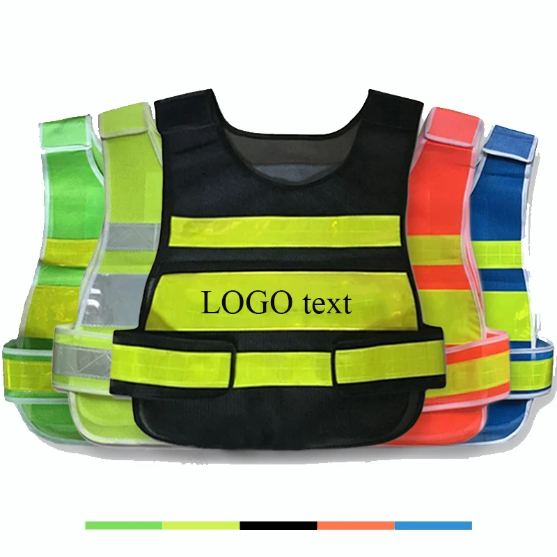 Gilet riflettente ad alta visibilità gilet di sicurezza da uomo gilet senza maniche giacca gilet stampa Logo spedizione gratuita gilet in bianco e