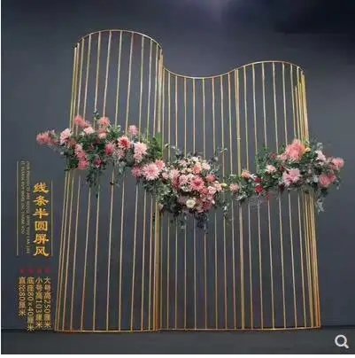 

New wedding props, iron lines, semicircle screen, arched door, leading to the background decoration of wedding stage