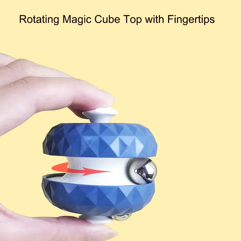 Rotating Magical Bead Orbit Ball Spinner Relieve Stress Puzzle  Toys Fingertip Decompression Infinity Cube  For Children Adult