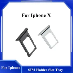 For iPhone X SIM Holder Slot Tray Container Adapter Replacement For iPhone X Micro Nano SIM Card Tray Holder Free Eject pin