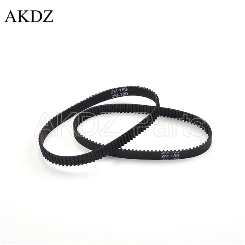 2MGT 2M 2GT Synchronous Timing belt Pitch length 180 width 6mm/9mm Teeth 90 Rubber closed