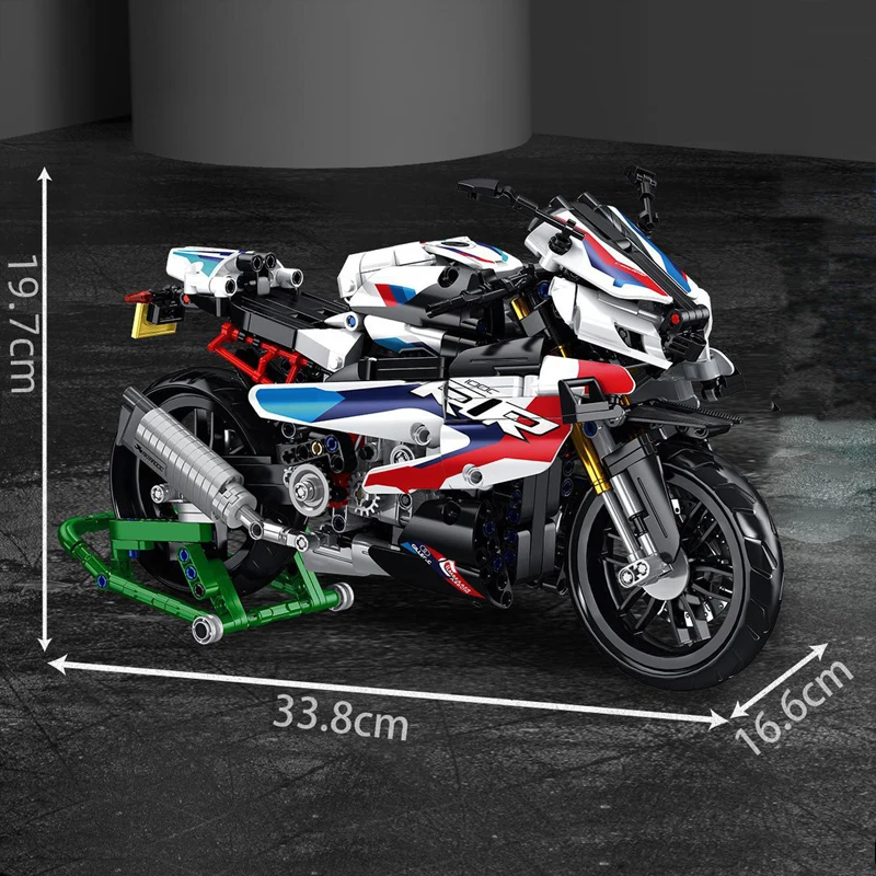 2022 New Technical M1000 RR Motorcycle Building Blocks Assembling Model City High Tech Sports Car Bricks Toys for Boys Gift Set