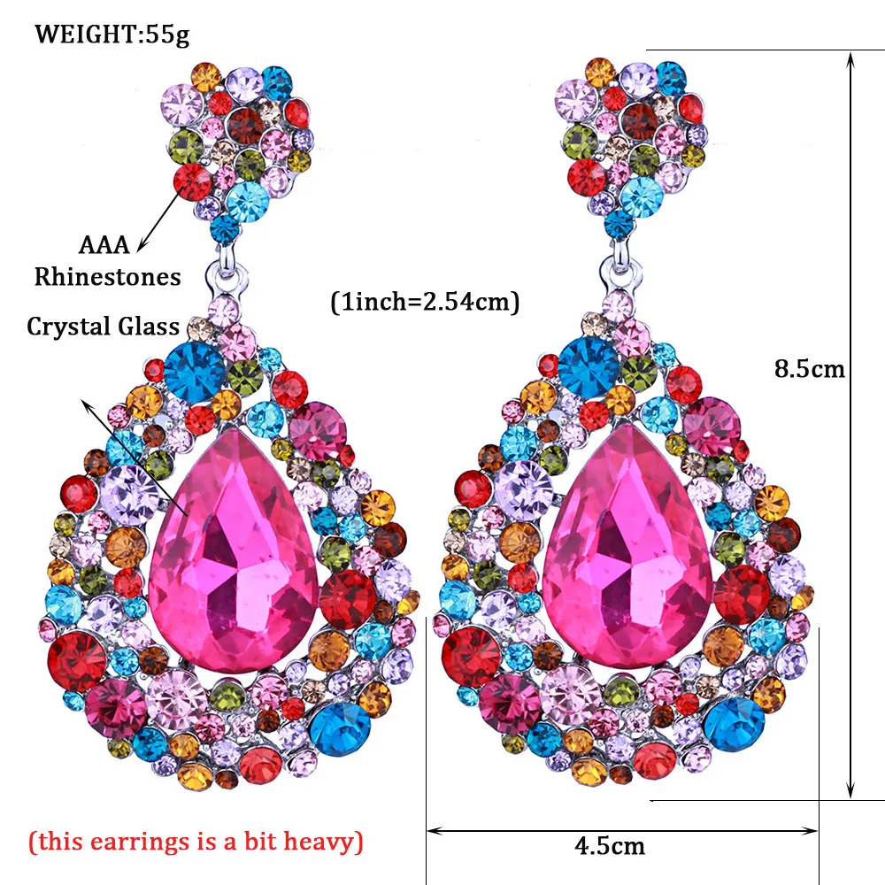 New Arrival Fashion Shining Austrian Crystal Earrings Long Earrings for Women Elegant Wedding Earrings 2017