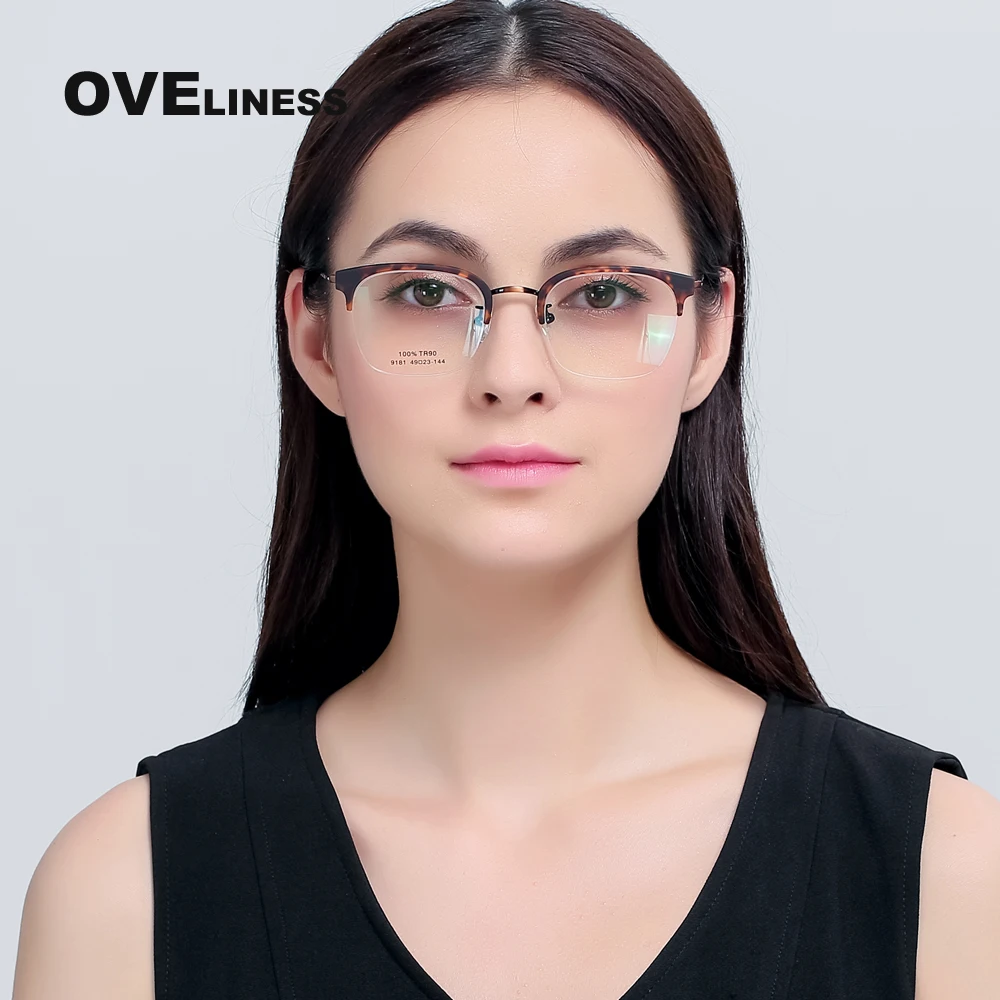 خفيفة نصف إطار نظارات للقراءة النظارات طويل النظر نظارات الرجال النساء + 0.25 0.5 0.75 1 1.25 1.5 1.75 2 2.25 2.5 2.75 3