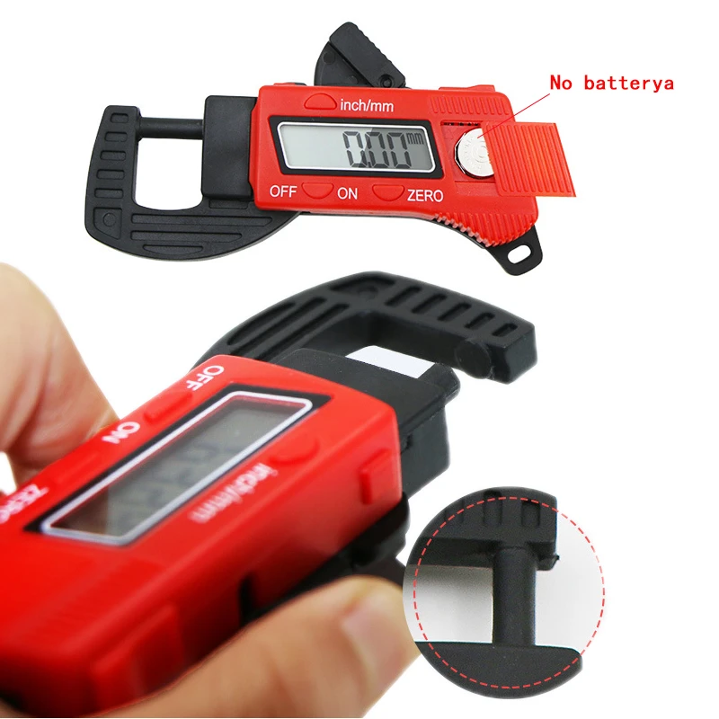 Mini medidor de espesor electrónico Digital, instrumento de medición de espesor de superficie Práctico y rápido, 0-12,7mm