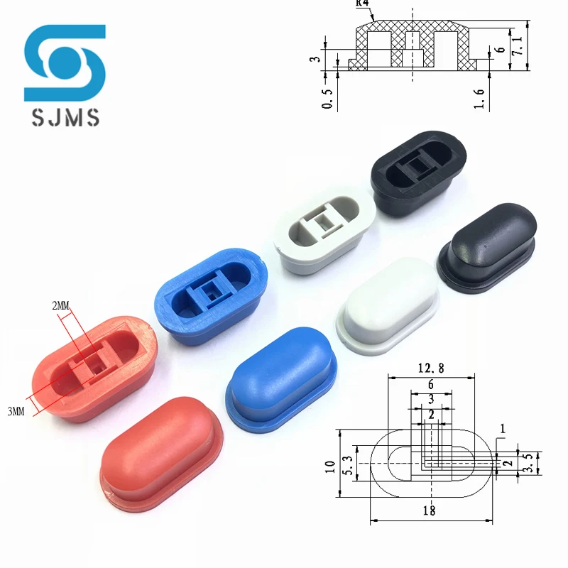 10PCS Tactile Push Button Switch Self Locking 5.8*5.8MM 7*7MM 8*8MM 8.5*8.5MM Reset Micro Switch + (10PCS A05 Tact Cap)