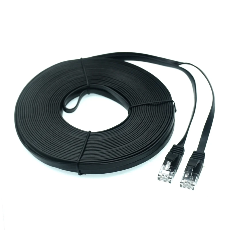 10 paczka 20cm 50cm 1m 3ft 2m 3m 5m 10m 20m 30m 40m 50m kabel CAT6 płaskie UTP kabel sieciowy Ethernet RJ45 Patch LAN kabel 1000 mb/s